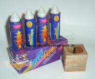 Feistel - SPEED FIRE 4 Turbo Raketen mit Start Klotz